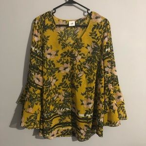 Cabi Floral Sheer Tunic 5518